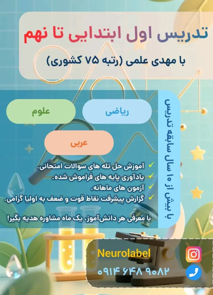 تدریس خصوصی ریاضی و علوم و عربی با ۹۰ درصد تخفیف