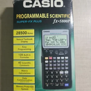 ماشین حساب Casio fx-5800P با جعبه و دفترچه